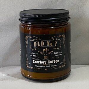 Candle 8oz. Hand Poured soy and coconut was blend-Cowboy Coffee Scented